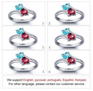 Sterling Silver Personalized Birthstone Ring JEWJORI101789